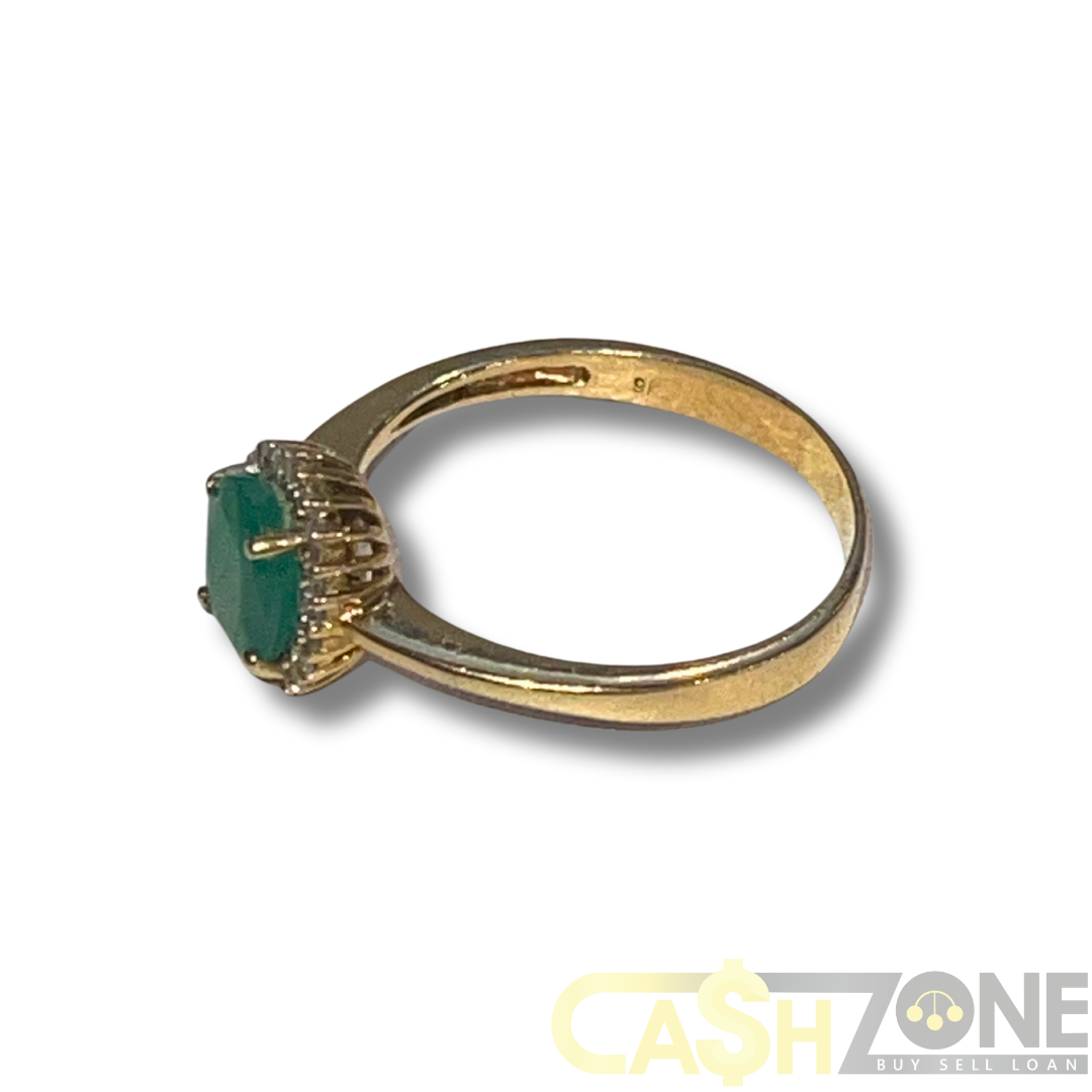 Yellow stone deals gold ring