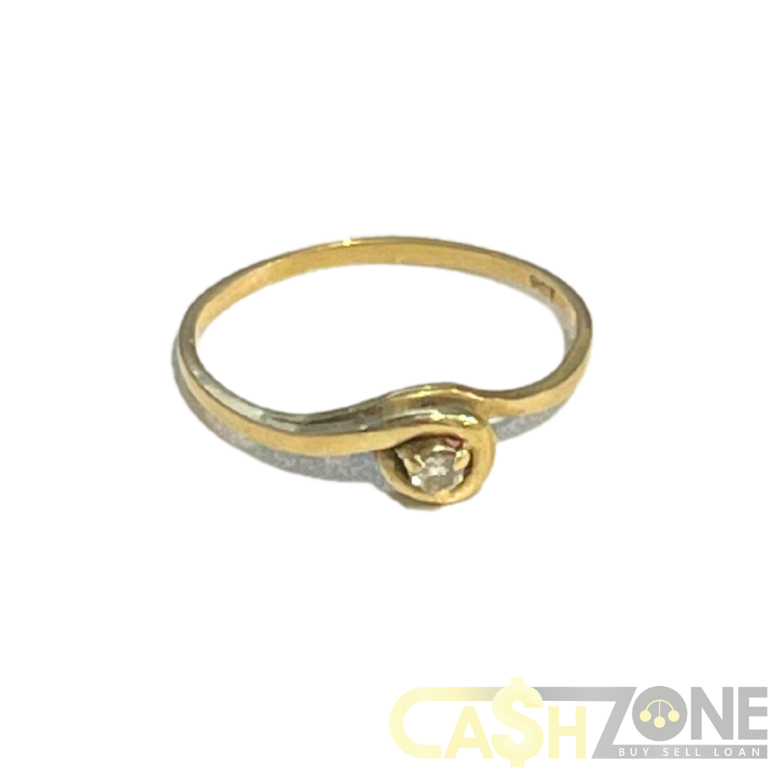 9CT Swirl Yellow Gold Ladies Ring