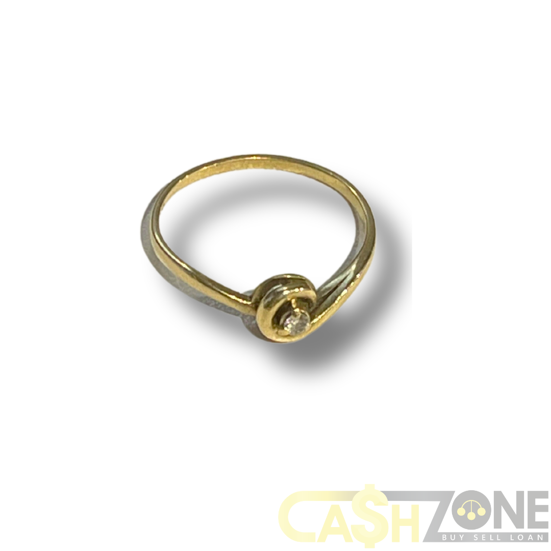 9CT Swirl Yellow Gold Ladies Ring