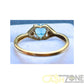 9CT Yellow Gold Ladies Ring W/ Blue Heart Stone