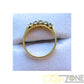 18CT Yellow Gold Ladies Ring W/ 5 Clear Stones