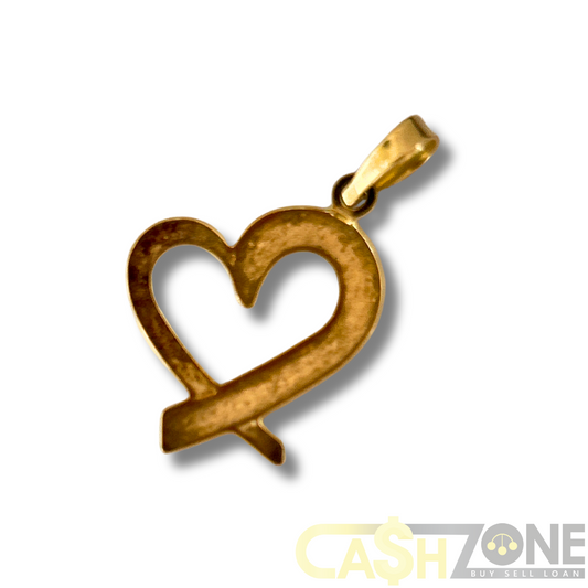 9CT Yellow Gold Heart Pendant
