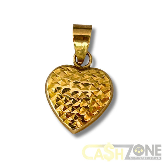 9CT Yellow Gold Heart Pendant