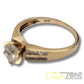 9CT Ladies Yellow Gold Ring W/ 21 Clear Stones