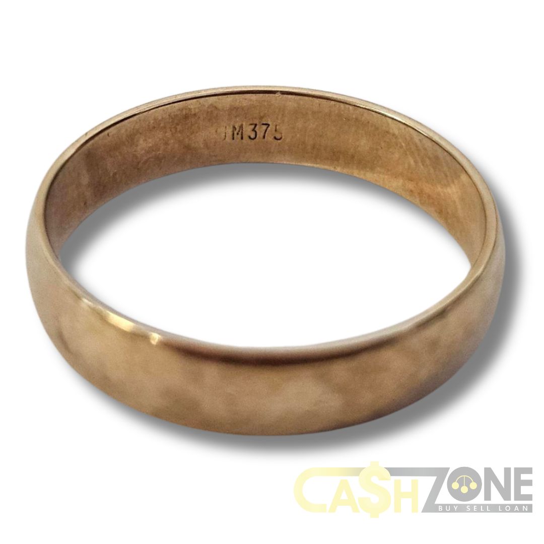 9CT Unisex Yellow Gold Plain Wedding Band Ring