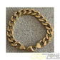 Men's 18CT Two Toned Yellow/White Gold 21cm Curb Bracelet