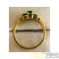 9CT Ladies Yellow Gold Ring W/ Green Stones
