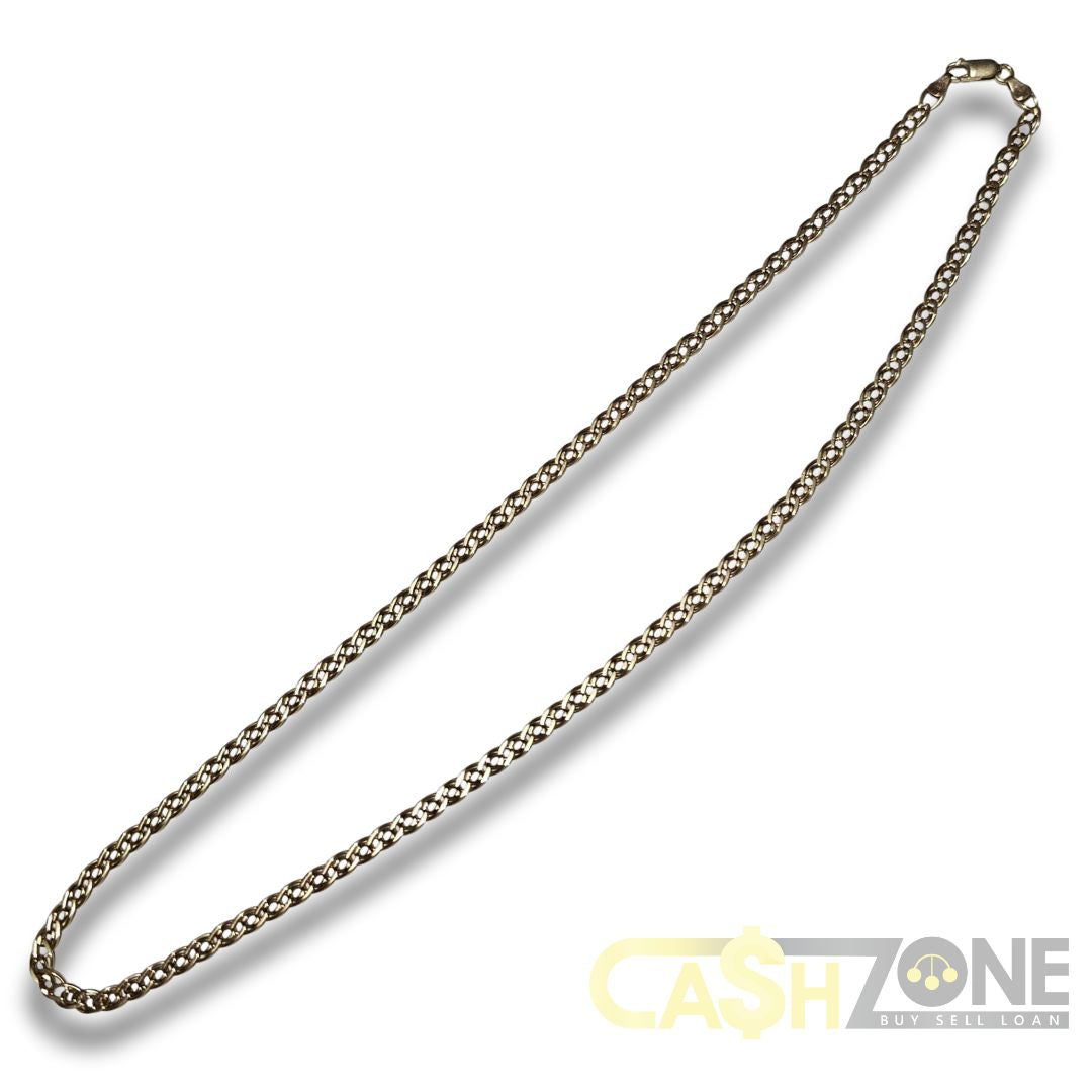 9CT Unisex Yellow Gold 56cm Double Link Chain