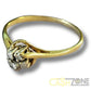 18CT Ladies Yellow Gold Ring W/ 4 Clear Stones