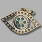 9ct Yellow Gold Blue Eye Pendant