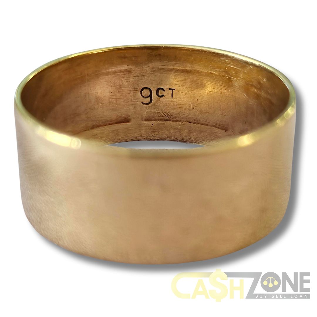 9CT Mens Yellow Gold Smooth Band Ring