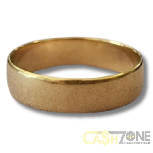 18CT Mens Yellow Gold Smooth Band Ring