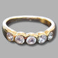 Ladies 9ct Yellow Gold Clear Stone Ring