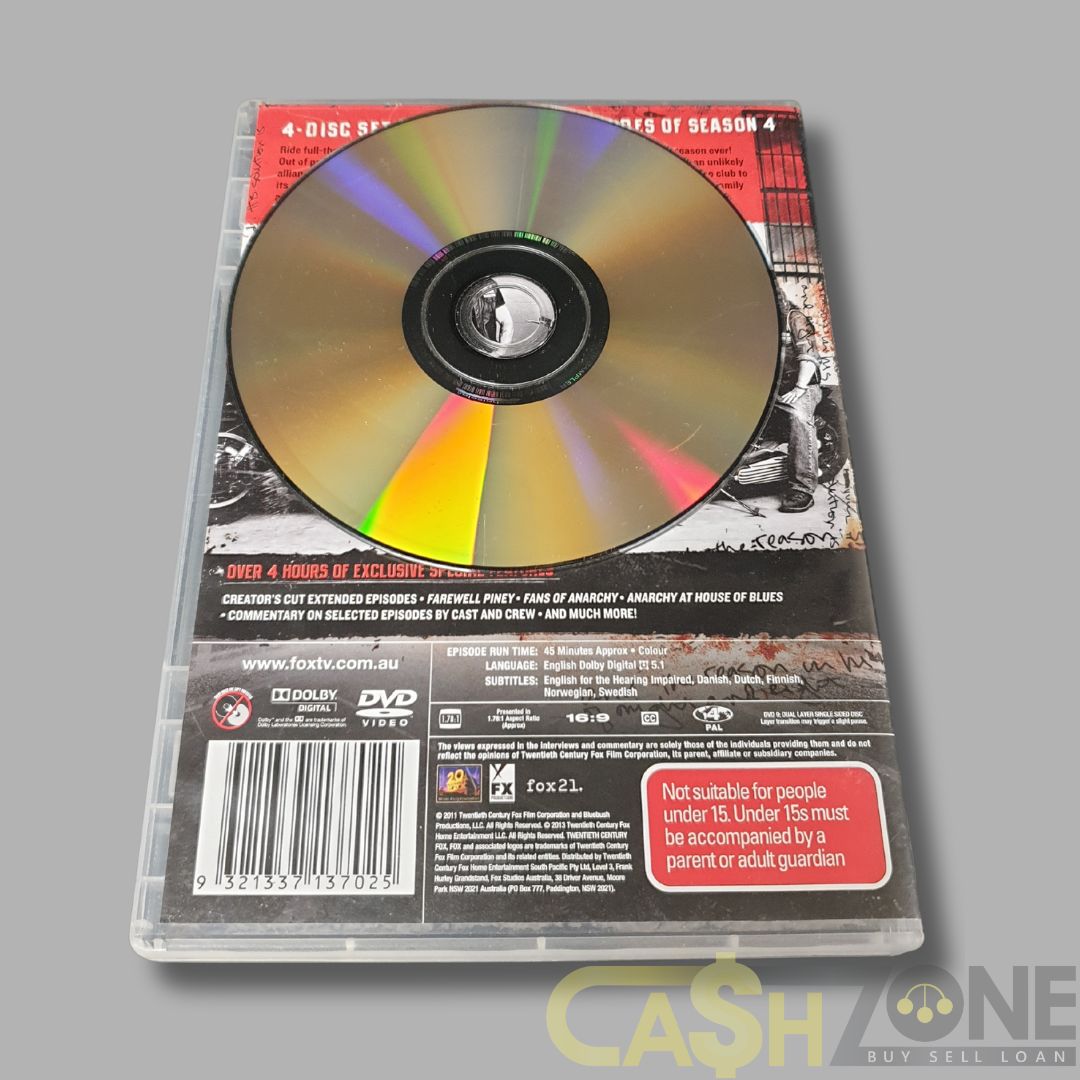 Sons Of Anarchy Season Four DVD TV Series