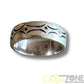 Men's Silver Patterned Ring