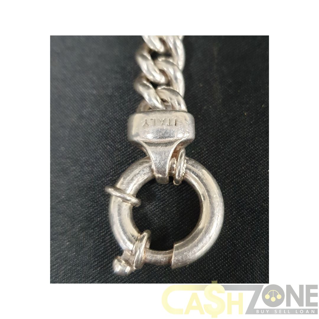 Ladies Silver 19.5cm Chain Bracelet