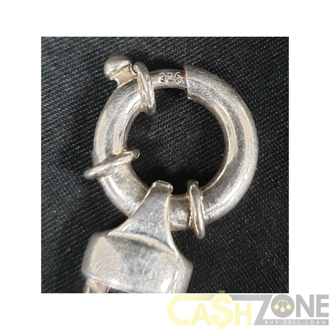 Ladies Silver 19.5cm Chain Bracelet