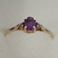 Ladies 9ct Yellow Gold Purple Stone Ring