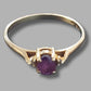 Ladies 9ct Yellow Gold Purple Stone Ring