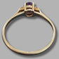 Ladies 9ct Yellow Gold Purple Stone Ring