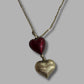 Ladies 9ct Yellow Gold Necklace With Heart Pendants