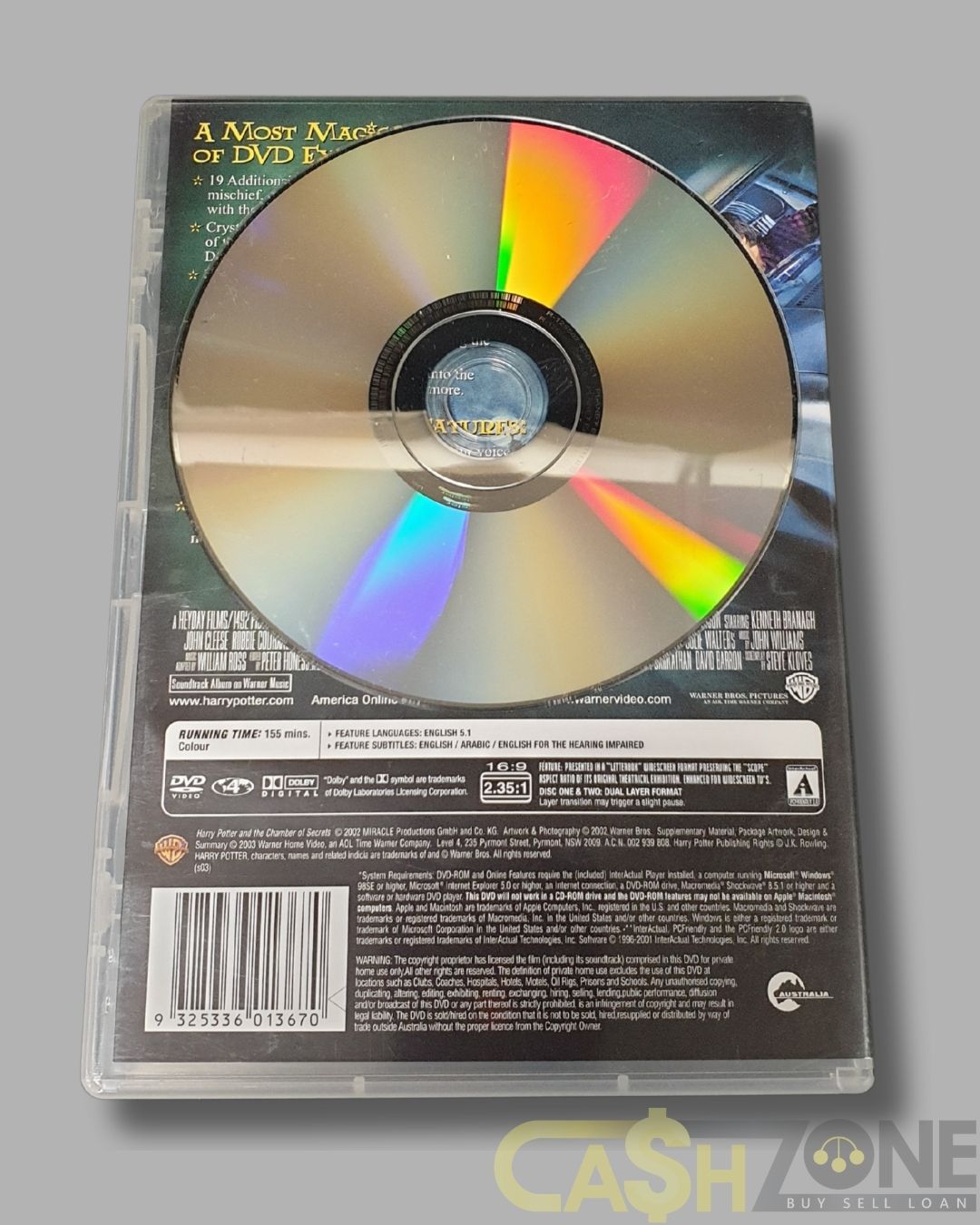 Harry Potter And The Chamber Of Secrets DVD Movie