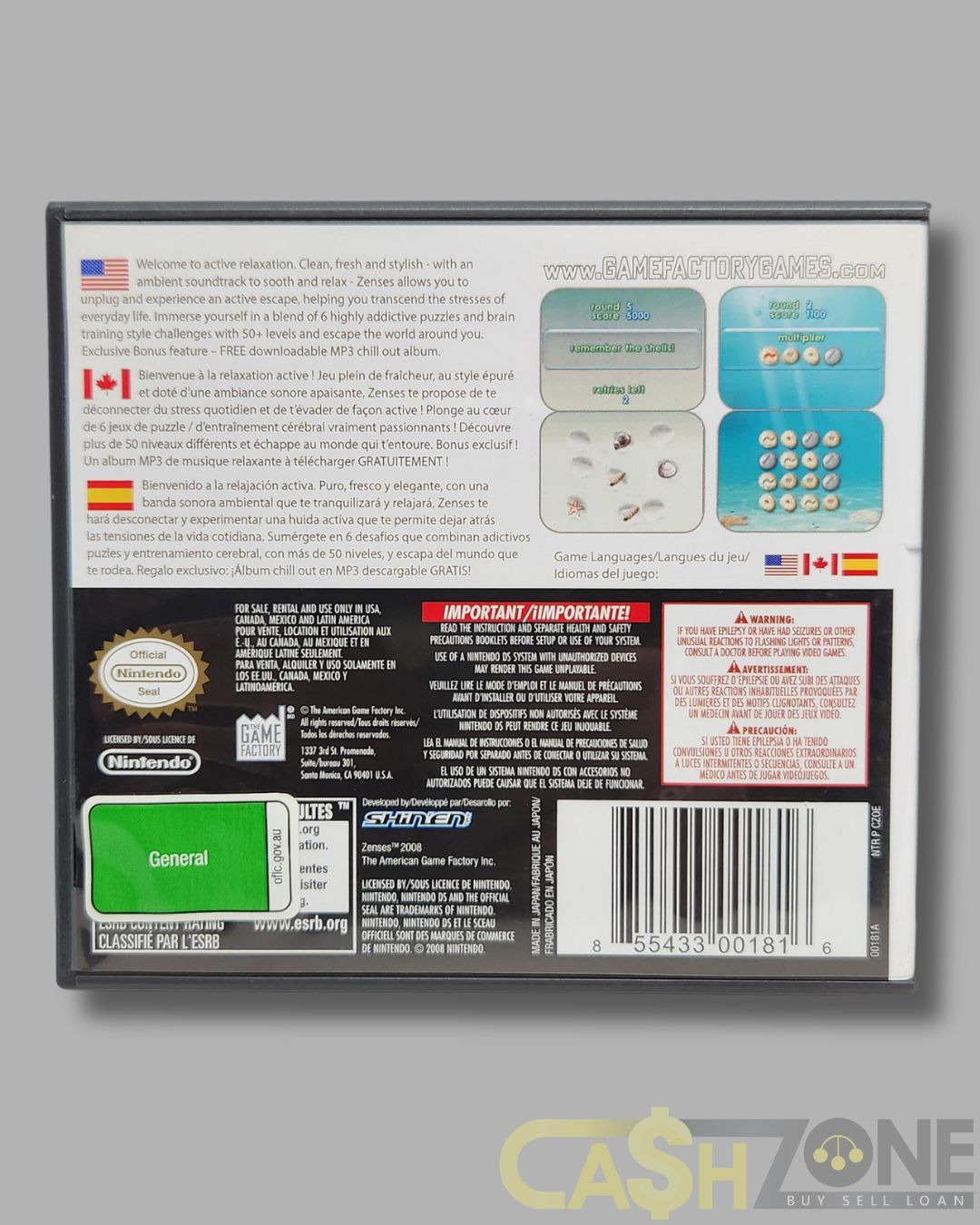 Zenses: Ocean Nintendo DS