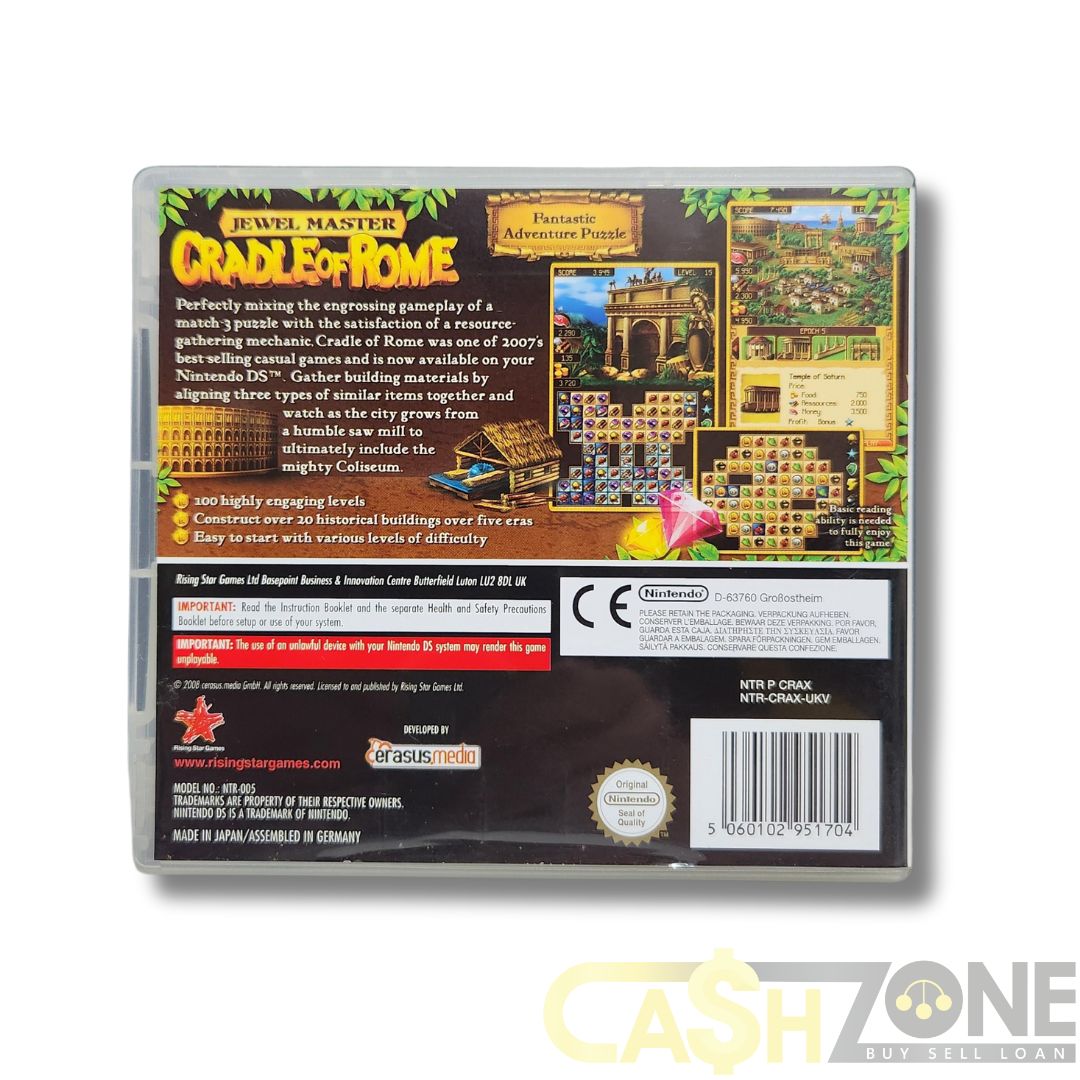 Jewel Master Cradle of Rome Nintendo DS Game