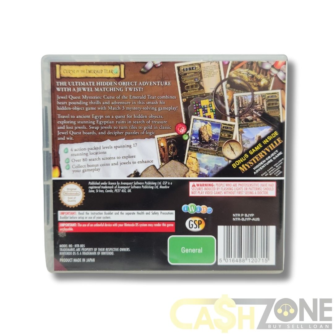 Jewlel Quest Mysteries Nintendo DS Game