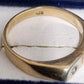 Men's 9ct Yellow Gold Ring with Clear Stone in White Gold Detail