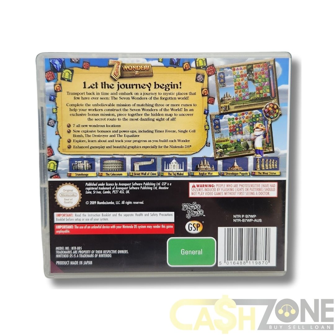 7 Wonders of the World 2 Match Game Nintendo DS Game