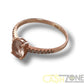 Ladies 9ct Rose Gold Ring W/ Pink Stone
