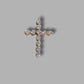 14CT Yellow Gold Cross Pendant with Clear Stones