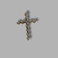 14CT Yellow Gold Cross Pendant with Clear Stones