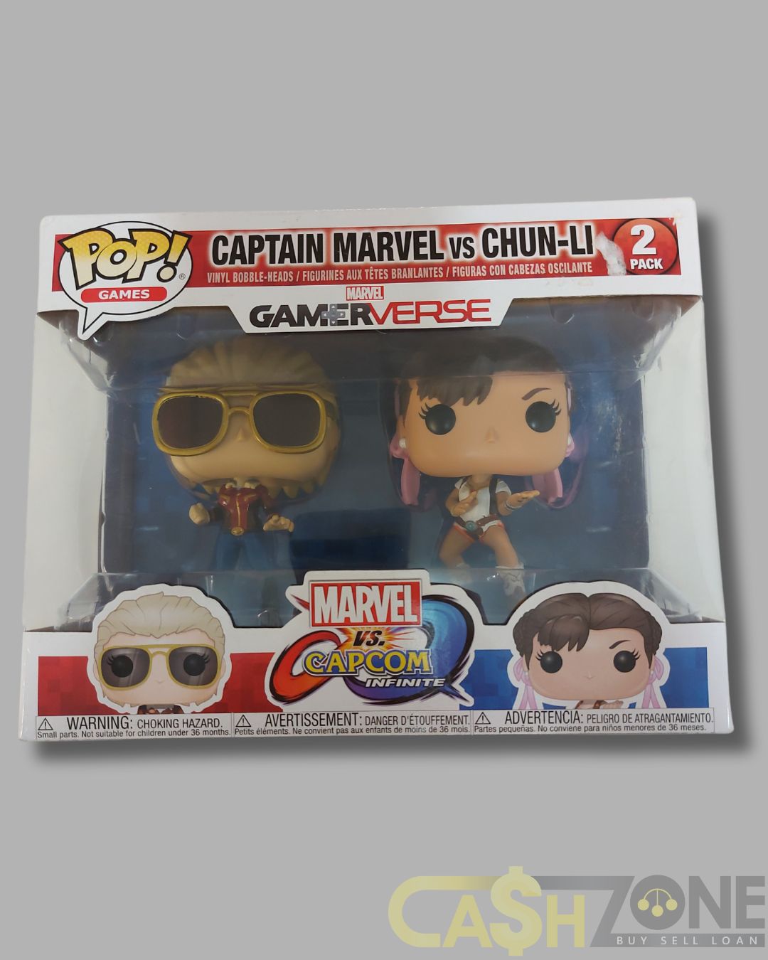 Captain Marvel vs Chun-Li 2 Pack Marvel vs Capcom Infinite Gamerverse Funko Pop