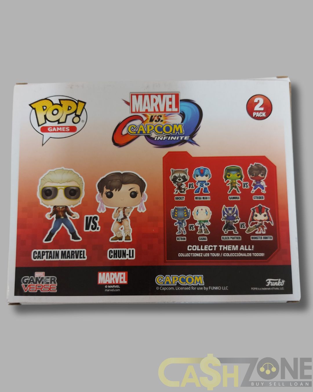 Captain Marvel vs Chun-Li 2 Pack Marvel vs Capcom Infinite Gamerverse Funko Pop