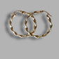 Ladies 9ct Yellow Gold Twist Hoop Earrings