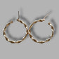 Ladies 9ct Yellow Gold Twist Hoop Earrings