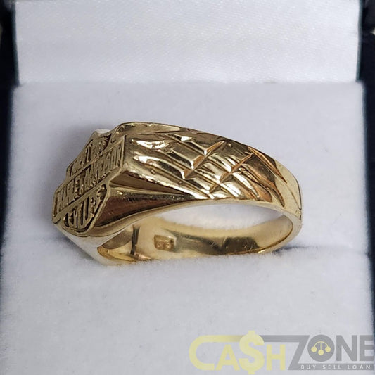 Men's 9ct Yellow Gold Harley Davidson Motorcycles Ring