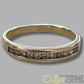 Ladies 9ct Yellow Gold Ring W/ 11 Clear Stones