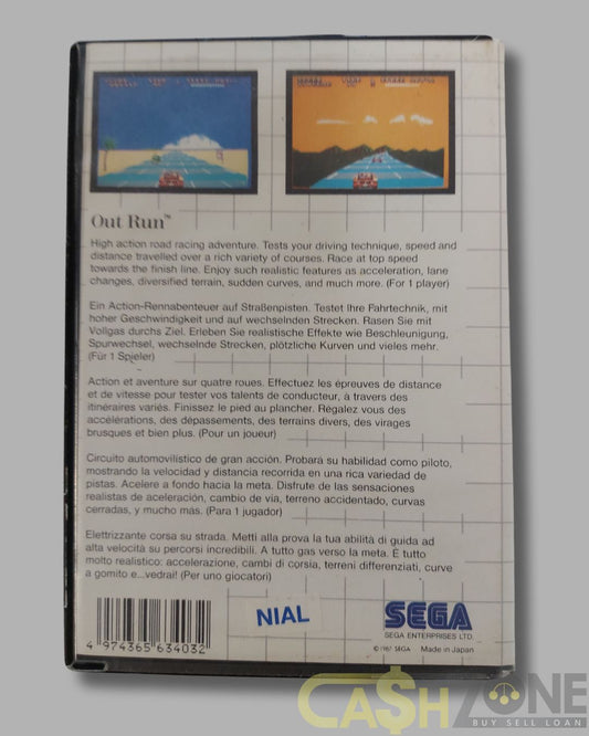 Out Run Sega Master System Game