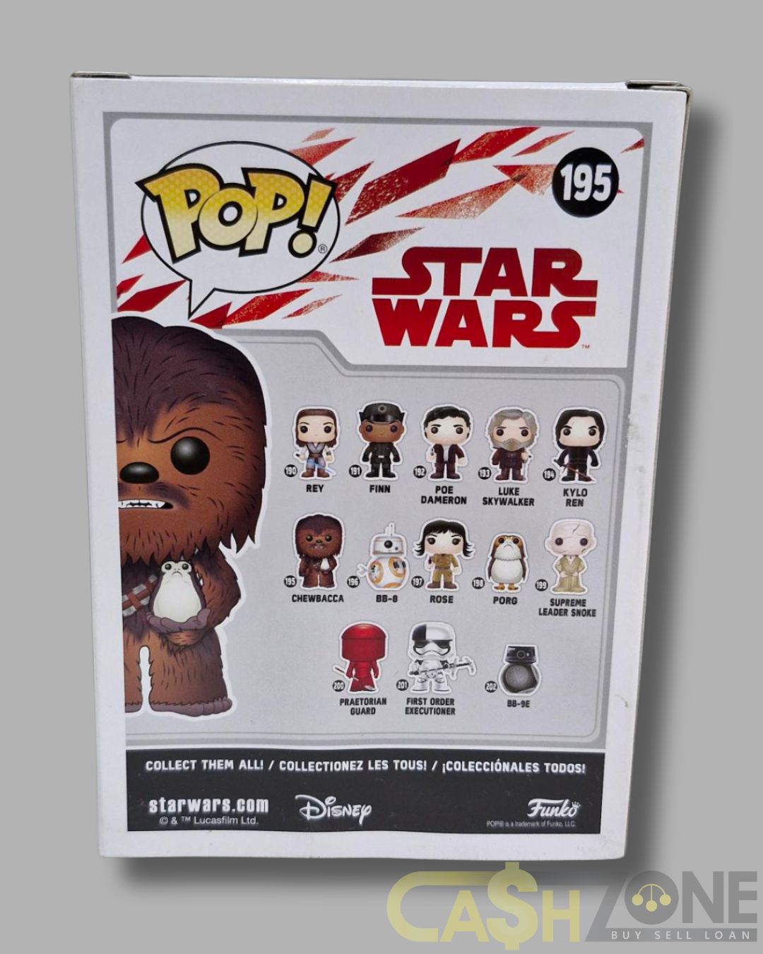 Star Wars #195 Chewbacca with Porg Bobblehead Flocked Funko Pop Vinyl