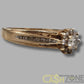 Ladies 9ct Yellow Gold Ring W/Clear Stones