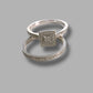 Ladies 18ct Engagement Ring Square Square with Clear Stones