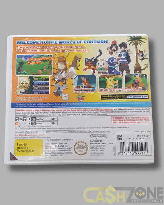 Pokémon Sun Nintendo 3DS Game