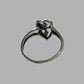 Ladies 9ct Yellow Gold Ring With Double Heart