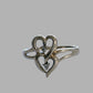 Ladies 9ct Yellow Gold Ring With Double Heart