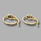 Ladies 9ct Yellow Gold Black Stone Earrings