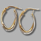 Ladies 9ct Yellow & White Gold Earrings