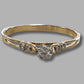 Ladies 18ct Yellow Gold Vintage Style Clear Stone Ring